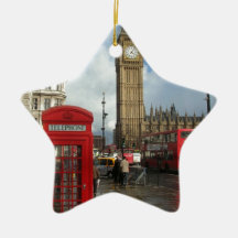 London Phone box & Big Ben (St.K) Ornaments