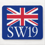 London Postcode SW19 with Union Jack Mousepad