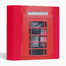 London Red Telephone Box 3 Ring Binder