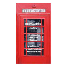 London Red Telephone Box Business Card