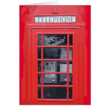 London Red Telephone Box Greeting Cards