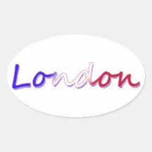 London - Red White and Blue - On White Sticker