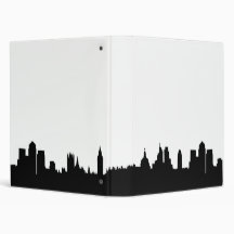 London skyline silhouette cityscape 3 ring binders