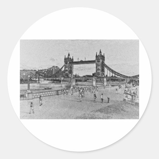 London Southbank art Round Sticker