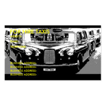 London taxi business card templates