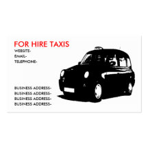 London Taxi Business Cards