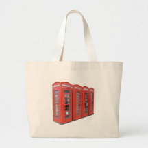 London telephone box canvas bag