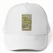 London Vintage Travel Poster Trucker Hats