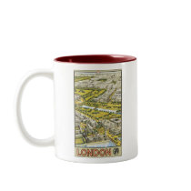 London Vintage Travel Poster Mugs