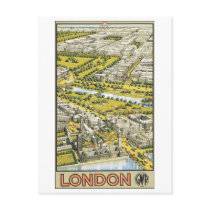 London Vintage Travel Poster Postcards