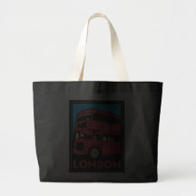 london westminster england art deco retro poster tote bags