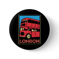 london westminster england art deco retro poster pinback button