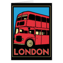 london westminster england art deco retro poster greeting card