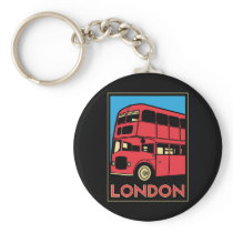 london westminster england art deco retro poster keychains