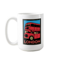 london westminster england art deco retro poster coffee mug