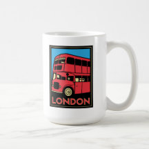 london westminster england art deco retro poster coffee mug