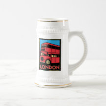 london westminster england art deco retro poster coffee mugs