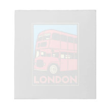 london westminster england art deco retro poster scratch pads