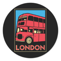 london westminster england art deco retro poster round stickers