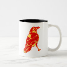 Lone Crow Illustration Mug