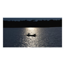 Lone fisherman custom photo card