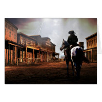 Lone Rider Greeting Card cards