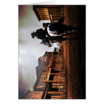 Lone Rider Note Card cards