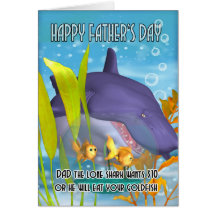 Lone Shark Father's Day Card - Humourous Father's 