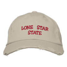 LONE STAR STATE EMBROIDERED BASEBALL CAPS