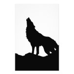 Lone Wolf Standing on a Hill Stationery