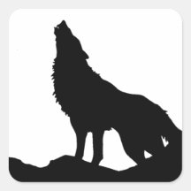Lone Wolf Standing on a Hill Sticker