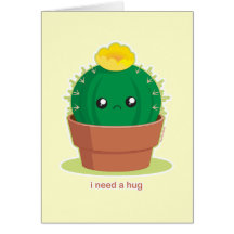 Lonely Cactus Greeting Cards