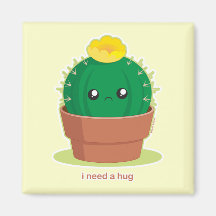 Lonely Cactus Refrigerator Magnets