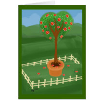Lonely Heart Topiary Tree Valentine Card