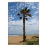 Lonely Palm Tree Card