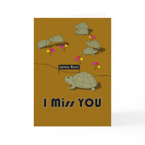 Lonely Road I Miss You Greeting Card