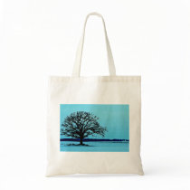 Lonely Tree in a Winter Landscape Bag