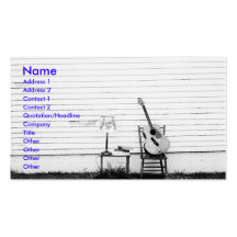 Lonesome Guitar Music Business Card Template