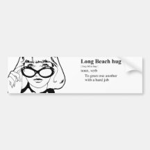 LONG BEACH HUG BUMPER STICKERS