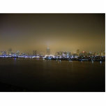 Long Beach Skyline Night City photo sculptures