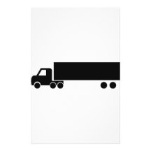 long black truck icon stationery