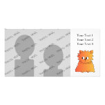 Long chat orange mignon de cheveux photocartes personnalisées