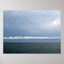 Long cloud over Lake Michigan Print