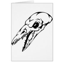 Long Faced Skull Card