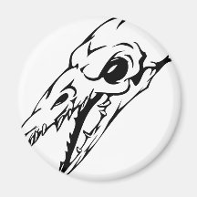 Long Faced Skull Fridge Magnets