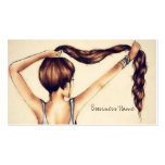 Long Hair Beauty Business Card Template