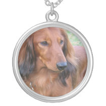 Long Hair Daschund Dog Necklace