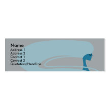 Long Hair - Skinny Business Card Template