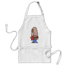 Long Haired Hippie Rocker Apron