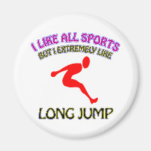 long jump designs refrigerator magnet